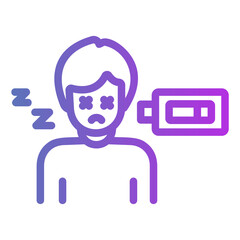 tiredness Gradient icon