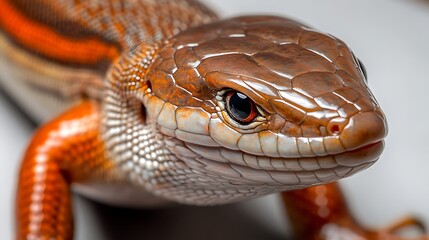 Fototapeta premium A close-up of a colorful lizard showcasing its detailed scales and vibrant colors.