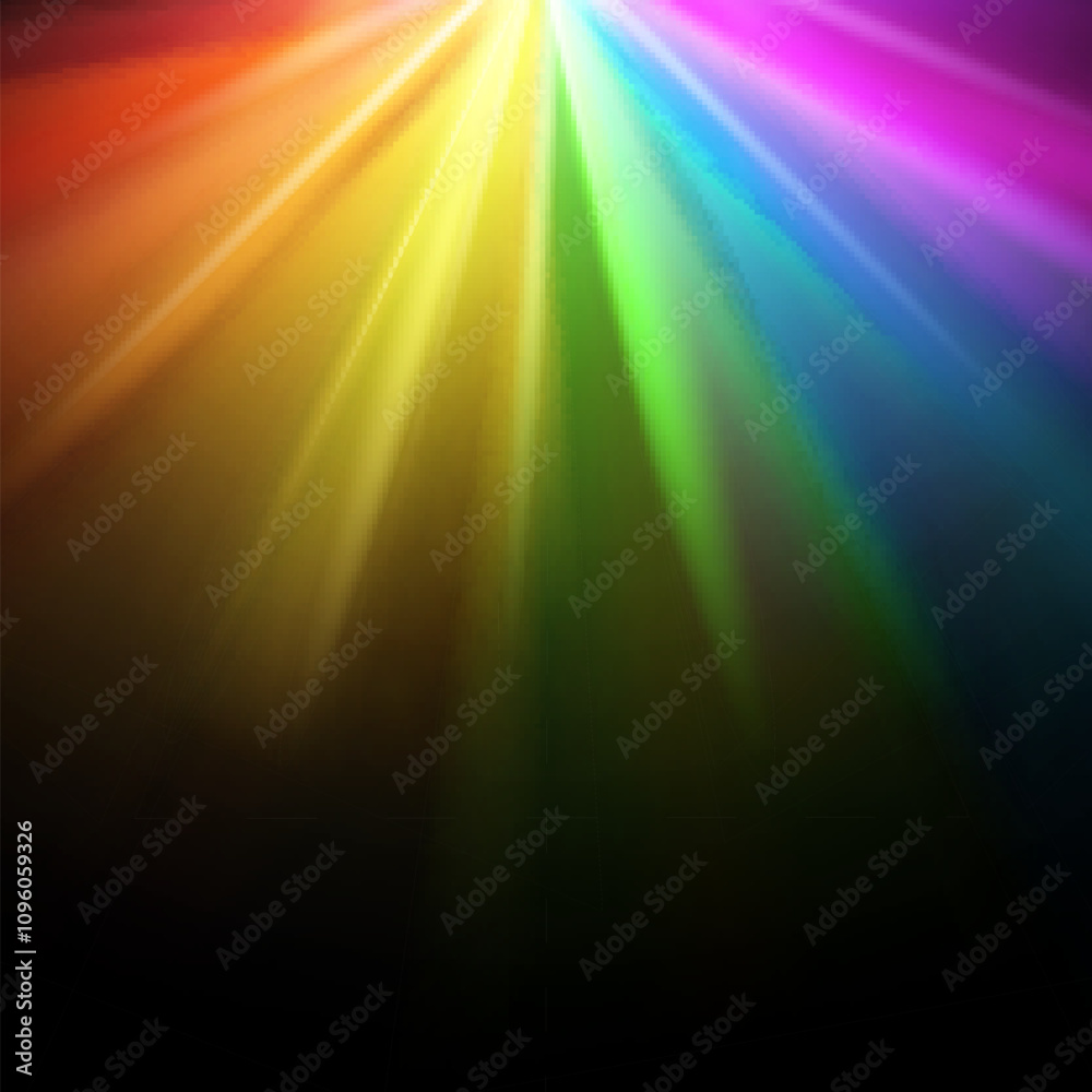 Canvas Prints rainbow light rays. glowing colorful effect background