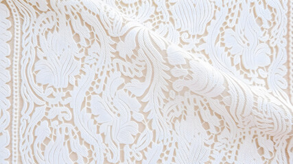 Texture, background, pattern. Cloth is white. White lace on a white background