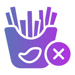 french fries Gradient icon