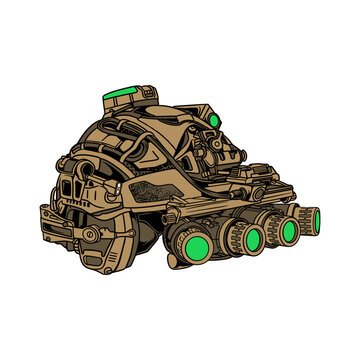 tactical helmet vector illustration