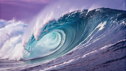 Swirling abstract pattern of blues and purples in a wave background, psychedelic waves, artistic expression, creative design, vibrant colors