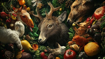 Varied diets: herbivores, carnivores, omnivores.