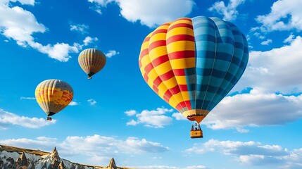 Fototapeta premium The great tourist attraction of Cappadocia - balloon flight