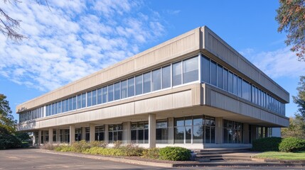 Obraz premium 1960s Modernist Office Building Style