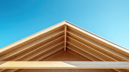 Obraz premium Newly Built Architectural Structure with Blue Sky