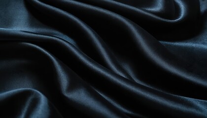 Obraz premium A black silk cloth with a soft, silky texture. 6