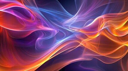 Naklejka premium Abstract Colorful Swirling Light Wave Design