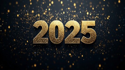 Golden 2025 New Year Celebration