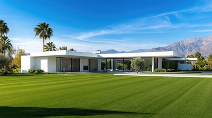 Obraz premium Modern Minimalist House with Flat Roof