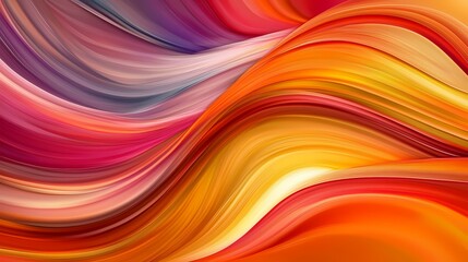 Obraz premium The image contains an abstract artwork featuring swirling, flowing lines of vibrant colors, predominantly reds, oranges, and purples, creating a dynamic and energetic composition.