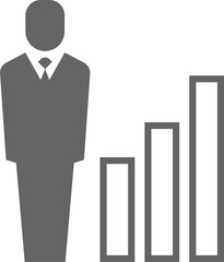 Business statistics black icon. Finance growth symbol