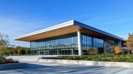 Fototapeta premium Modern Building with Low Angle View