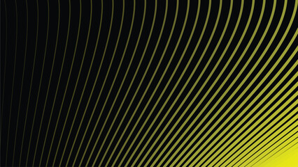 Black abstract backround with yellow curve line for backdrop or presentation