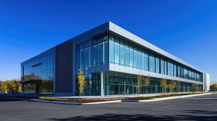 Obraz premium Modern Low Angle View of Newly Constructed Building