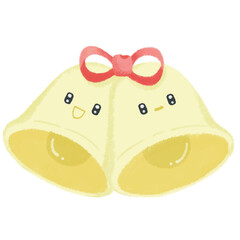 Cute Bells Christmas for decoration 
Crayon Painting 
Chrismas Clipart christmas decoration sticker
hand drawn illustration