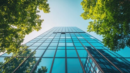 Modern Office Building with Glass Facade