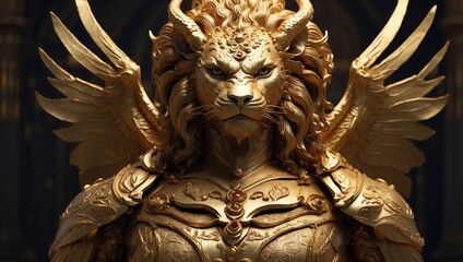 head of lion statue
