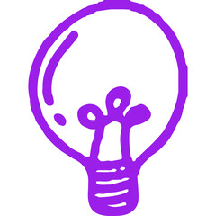 Obraz premium Bulb single vector line icon