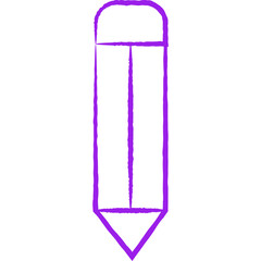 Pencil single vector line icon