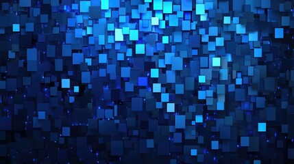 A sleek tech background with shiny, blue blocks arranged in a digital pattern, evoking a sense of advanced technology and futuristic design