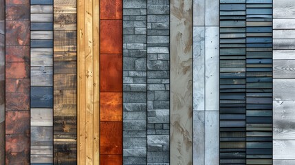 Selection of fiber cement siding panels, illustrating fire-resistant and low-maintenance options for durable building exteriors