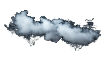 Obraz premium A White smoke cloud. isolated on Transparent PNG format Background. Generative AI 