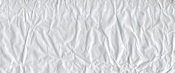 white crumpled foil paper texture background