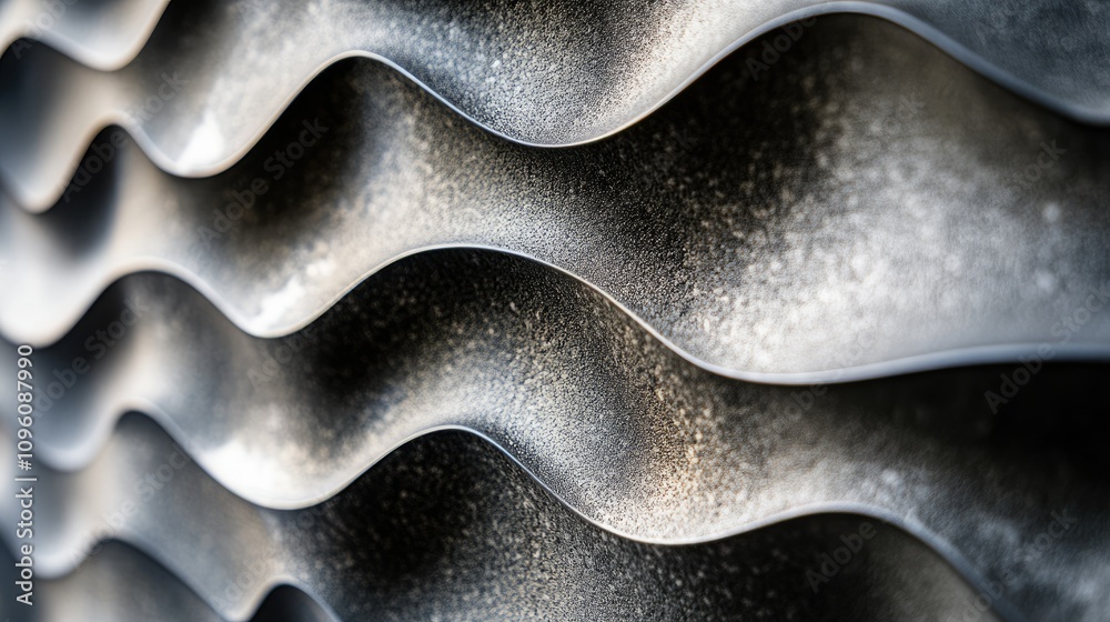 Poster high-resolution close-up of innovative textures in industrial design, with complex patterns and surf