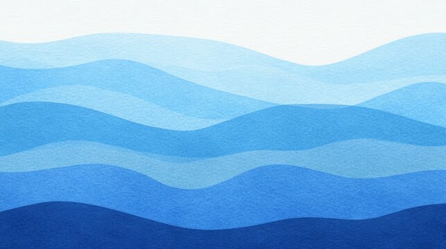 Abstract watercolor background in blue, azure, and turquoise hues, featuring sea wave patterns and gradient textures, perfect for web banners and design.