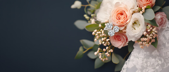 The beauty of diamonds and their luxury suit the beautiful scenery. For couples or ladies, look good and stylish. and space for writing text