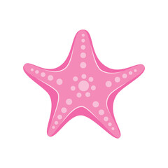 Starfish icon in flat style. Sea stars vector illustration on isolated background. Sea animal sign business concept.