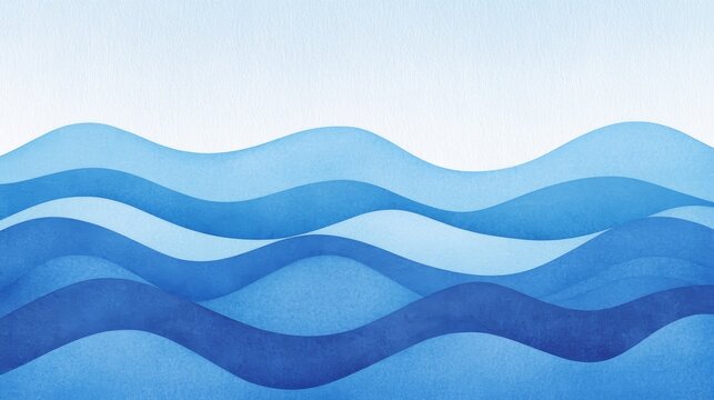 Abstract watercolor background in blue, azure, and turquoise hues, featuring sea wave patterns and gradient textures, perfect for web banners and design.