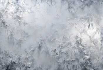 Cold icy grunge surface in frosty white and silver with visible rough patches, Ai Generated