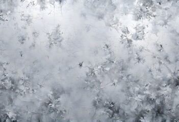Fototapeta premium Cold icy grunge surface in frosty white and silver with visible rough patches, Ai Generated