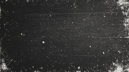 Aged photo effect with dust and scratches, creating a black grunge abstract background with a worn, vintage look.