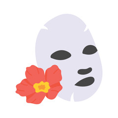 Get this amazing icon of spa mask in modern style