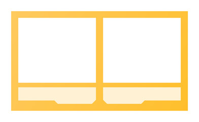 Landscape frame for video media player interface. Online stream futuristic technology style.