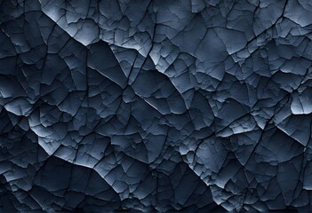 Deep navy blue ice like texture grunge style with fractured and weathered details, Ai Generated