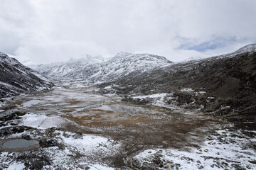 the view of southeast Tibet with snow mountain 