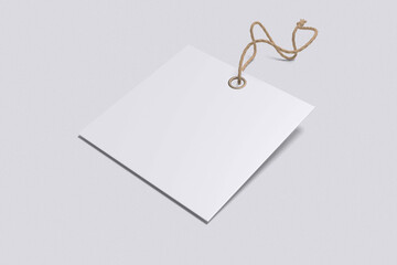 Naklejka premium Square Label Tag Mockup