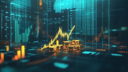 Financial data analysis digital environment graphical content high-tech setting macro view investment insights for future trends