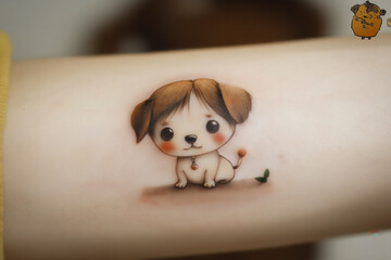 Cute puppy tatoo design
