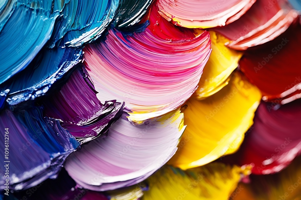 Poster dynamic blend of striking pastel and vivid oil paint strokes for abstract art designs : generative a