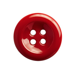 Fototapeta premium Red Button Isolated on White and Transparent Background