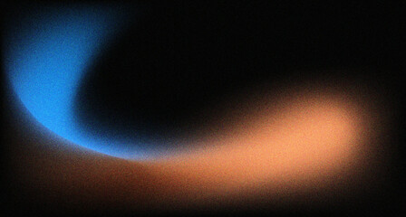 Black  orange grainy abstract gradient background with space. 