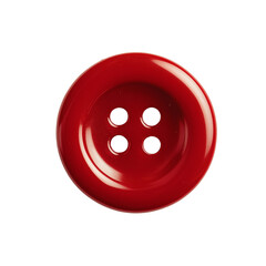 Fototapeta premium Red Button Isolated on White and Transparent Background