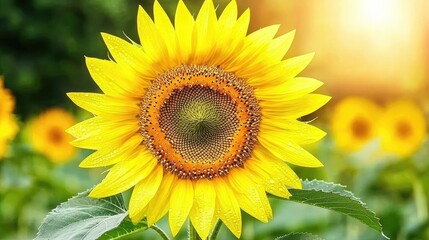 Obraz premium Sunflower blooming in a field nature photography bright environment outdoor view vibrant colors for visual appeal