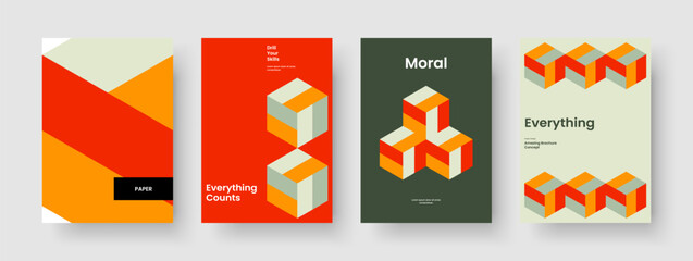 Geometric Book Cover Template. Isolated Business Presentation Design. Abstract Poster Layout. Brochure. Flyer. Report. Background. Banner. Notebook. Catalog. Journal. Brand Identity. Pamphlet